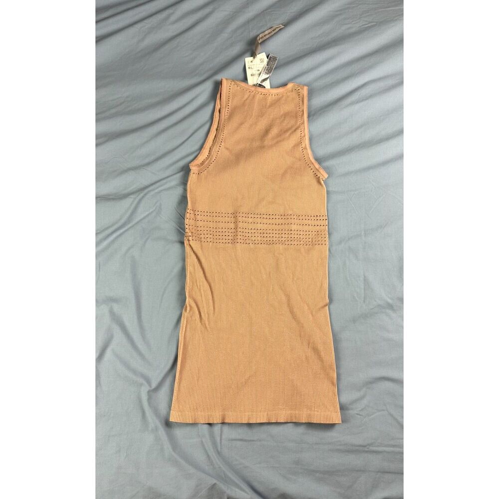 NWT ZARA Contour Collection Seamless Openwork Mini Dress Nude Sz M-L bloggers - Picture 5 of 10